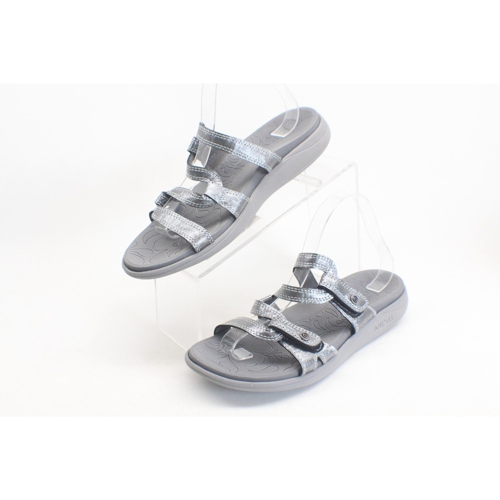 NEW Oncai Comfort Slide sandal Womens Sz 11 Silver Metallic orthopedic recovery